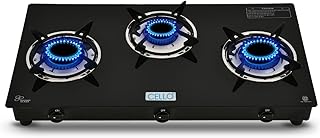 Cello Regal (3B) Premium Open Brass 3 Burner Gas Cooktop, 1 Year Manufacturer's Warranty. (Regal-(3B)