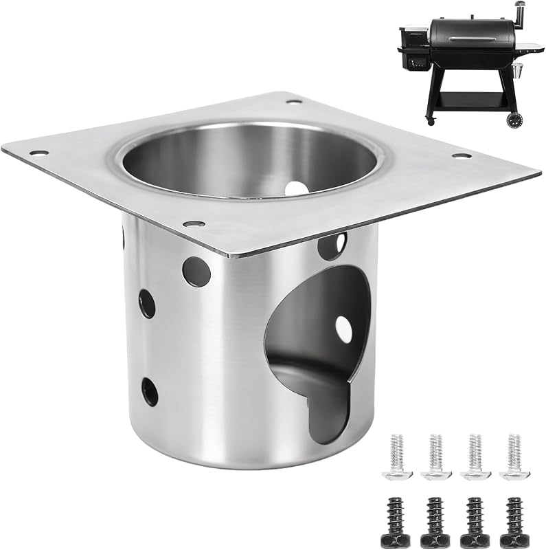 Upgraded Burn Pot Replacement for Pit Boss PB1150PS2 PB1150PS3 PB1600PS1 | Heavy-duty 304 stainless steel with screws included; verify grill model, original shape and mounting holes before purchase.
