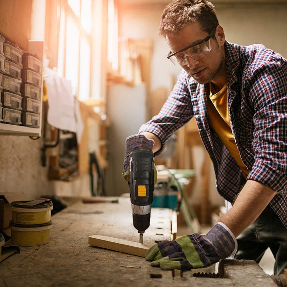 Trapano avvitatore a batteria professionale 12V, cacciavite elettrico, utensili per la lavorazione del legno fai-da-te Batterie agli ioni di litio Coppia massima 32Nm, 2 velocità p