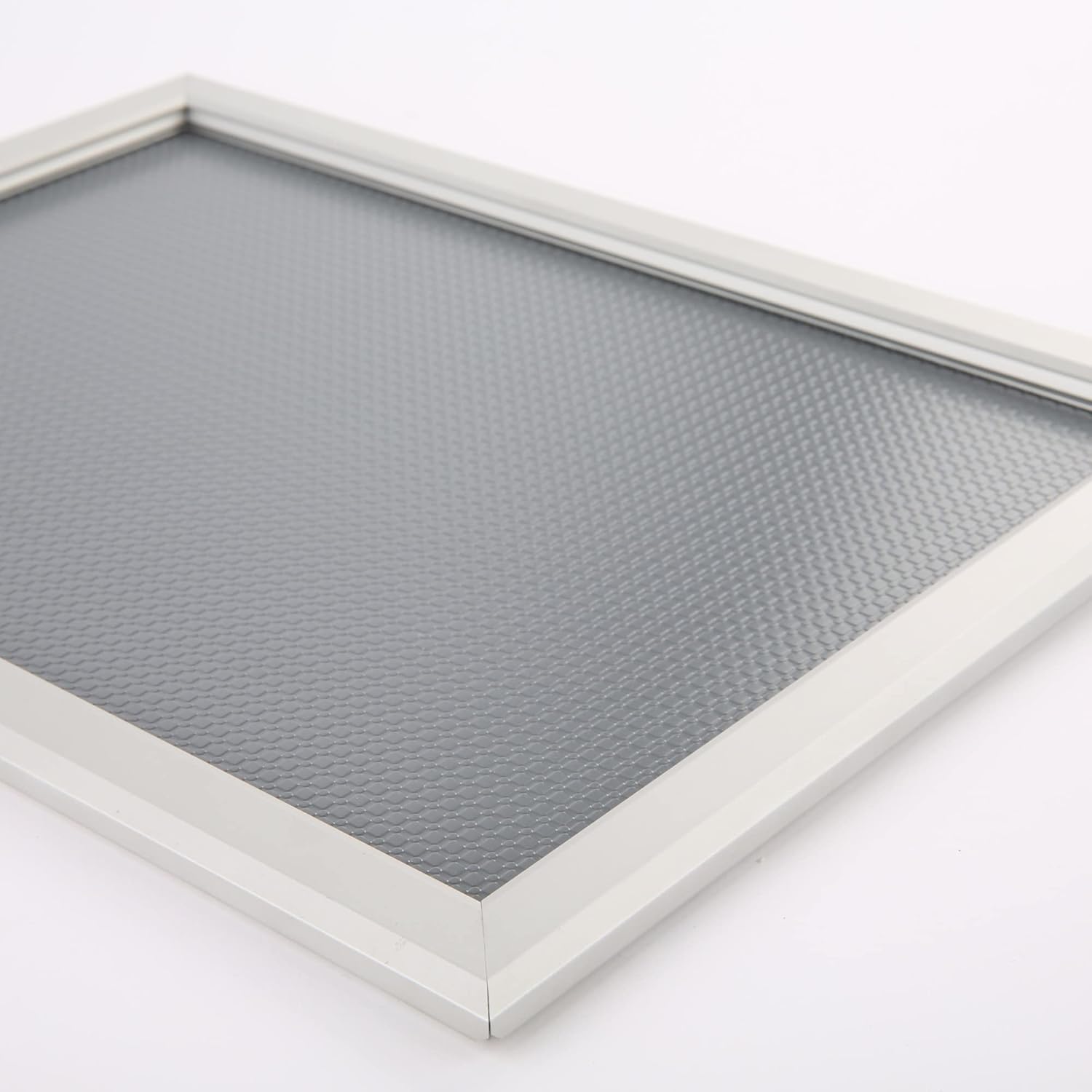 M&T Displays Snap Poster Frame 11x17 Inch Silver 0.79" Aluminum Profile Easy Front Loading Wall Mounting Photo Picture Document Sign Holder Mitered Corner Anti Glare Cover