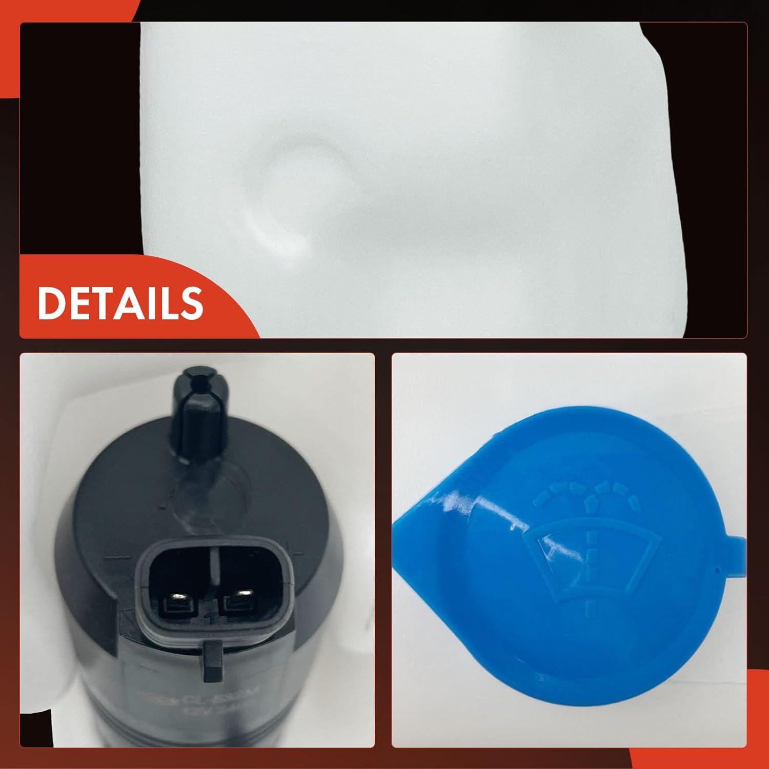 A-Premium Windshield Washer Reservoir Compatible with Select Toyota Models - Corolla 1988 1989 1990 1991 1992, with (Washer Pump/Cap/Hose) - Replace# 8533101020