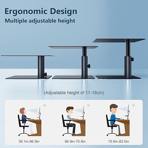 Miniatura 3 de Nillkin Soporte de monitor para escritorio, soporte de monitor de computadora de altura ajustable, soporte ergonómico de aluminio para monitor de