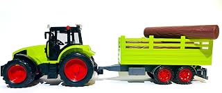 RT TRADE SRL Tractor 37 cm con remolque y troncos, 37 cm - Mecanismo de embrague