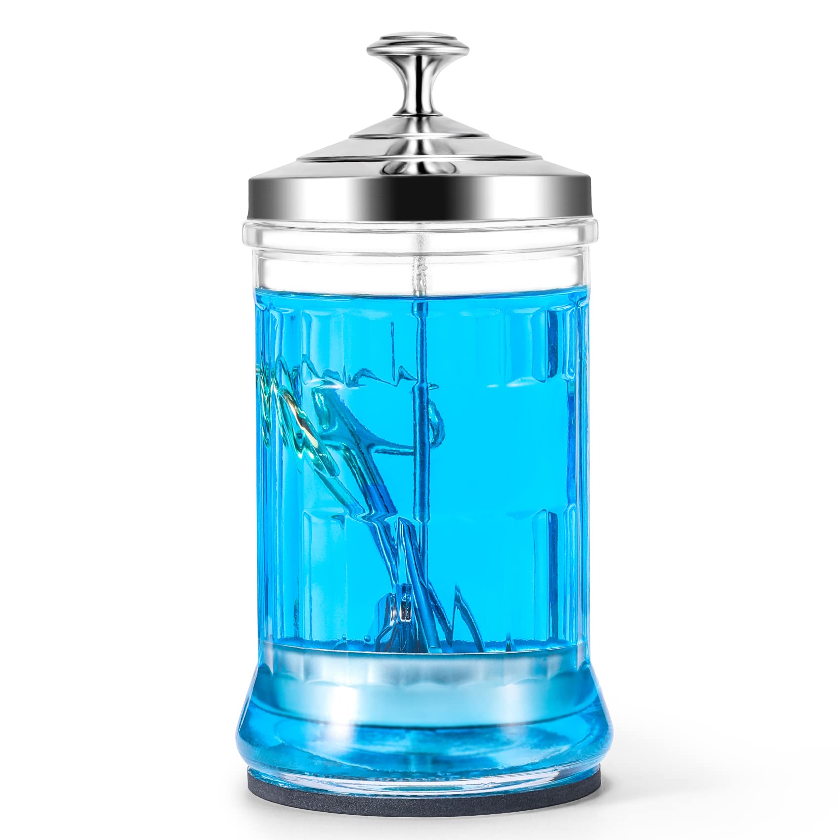 Annhua 35 Oz Glass Jar with Removable Basket, Barber Jar Container Glass  for Beauty Salon, Barber Shop, Manicure and Pedicure Tools