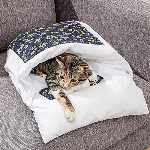 Nibesser Cat Sleeping Bag, Self Warming Cat Bed Cave, Covered Cat Bed For Indoor Cats, Small Pet Bed, Cozy Kitten Bed, Cute Cat Bed With Removable Pillow, Soft Pet Mat, Machine Washable Pet Cave Bed #TOP5