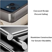 Vista 5 de OLizee® Soporte de papel higiénico de montaje en pared sin taladros con estante Soporte de pared para papel higiénico, dispensador de rollo de papel