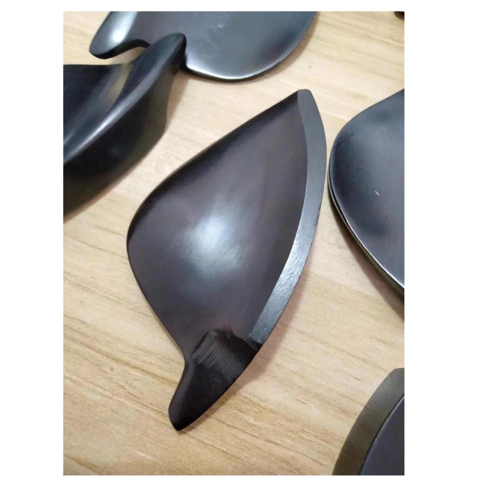 10 piezas barbada violín ébano negro 4/4 sin agujeros