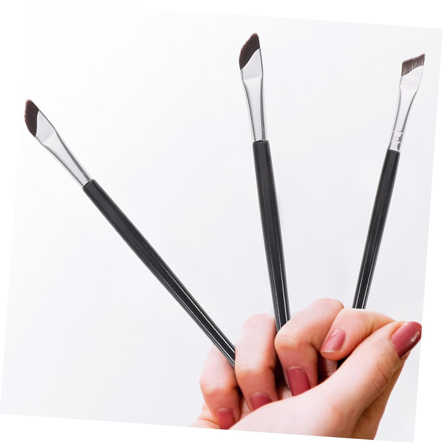 NOLITOY 3pcs Angled Eyeliner Brush Set Concealer Brush under Eye Applicator for Precise Eye Makeup Application