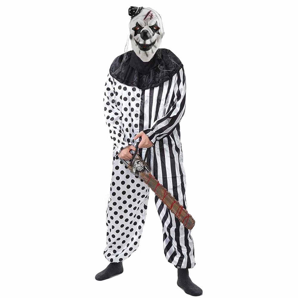 Amazon.co.jp: [monoii] ピエロ 衣装 ハロウィン コスプレ 怖い