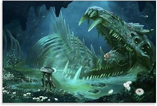Game Subnautica PosterPoster Canvas Painting Print Wall Art Modern Living Room08x12inch(20x30cm) Unframe-style