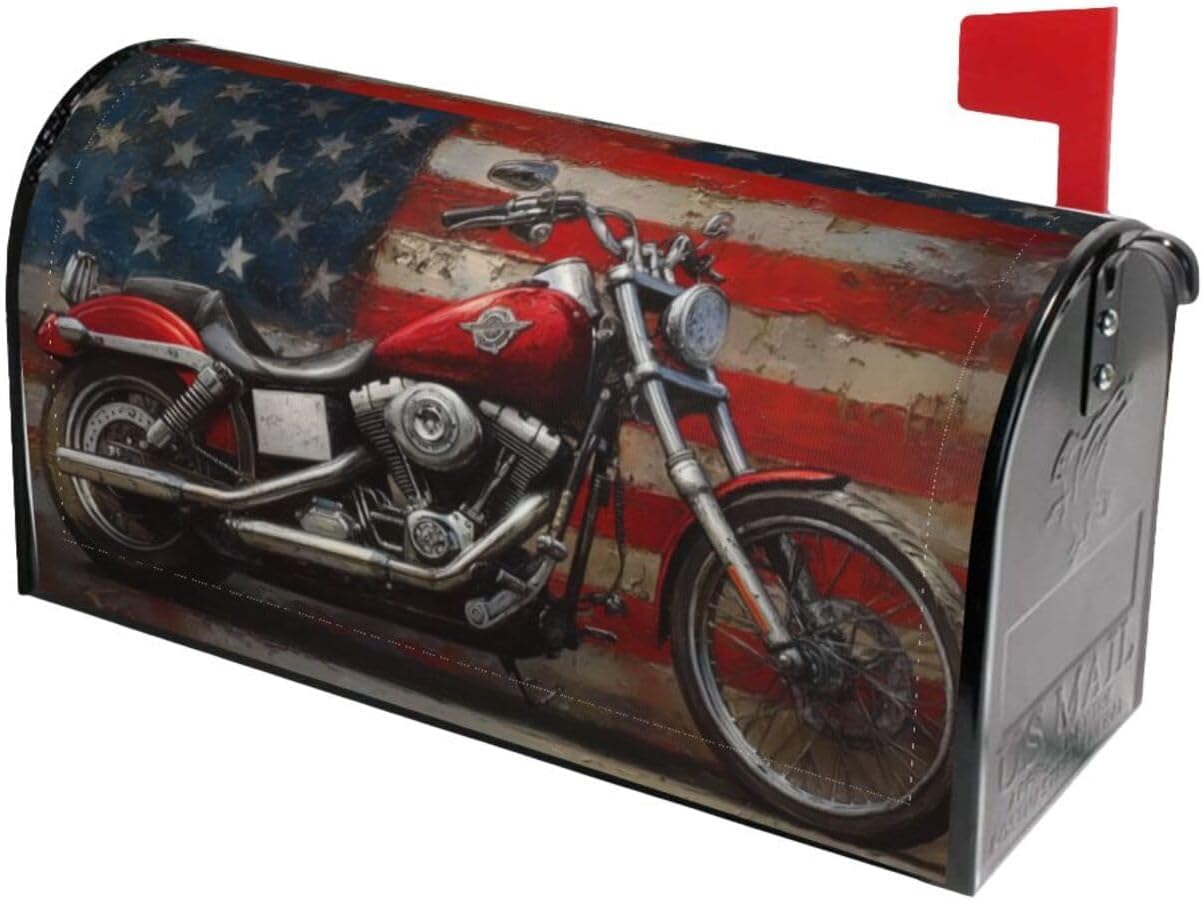 American Flag Mailbox Covers Magnetic Letterbox Covers 21x18 Inch for Garden Outdoor Decoration