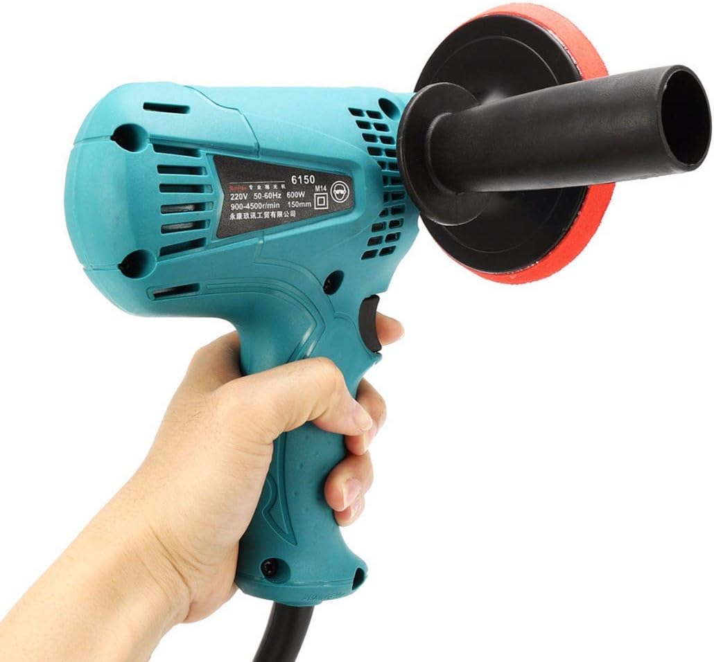 6 Speed 600W 220V Car Buffer Polisher Waxer Electric Polishing Buffing Waxer Sander Boat With Sponge Leaning Polishing Tool