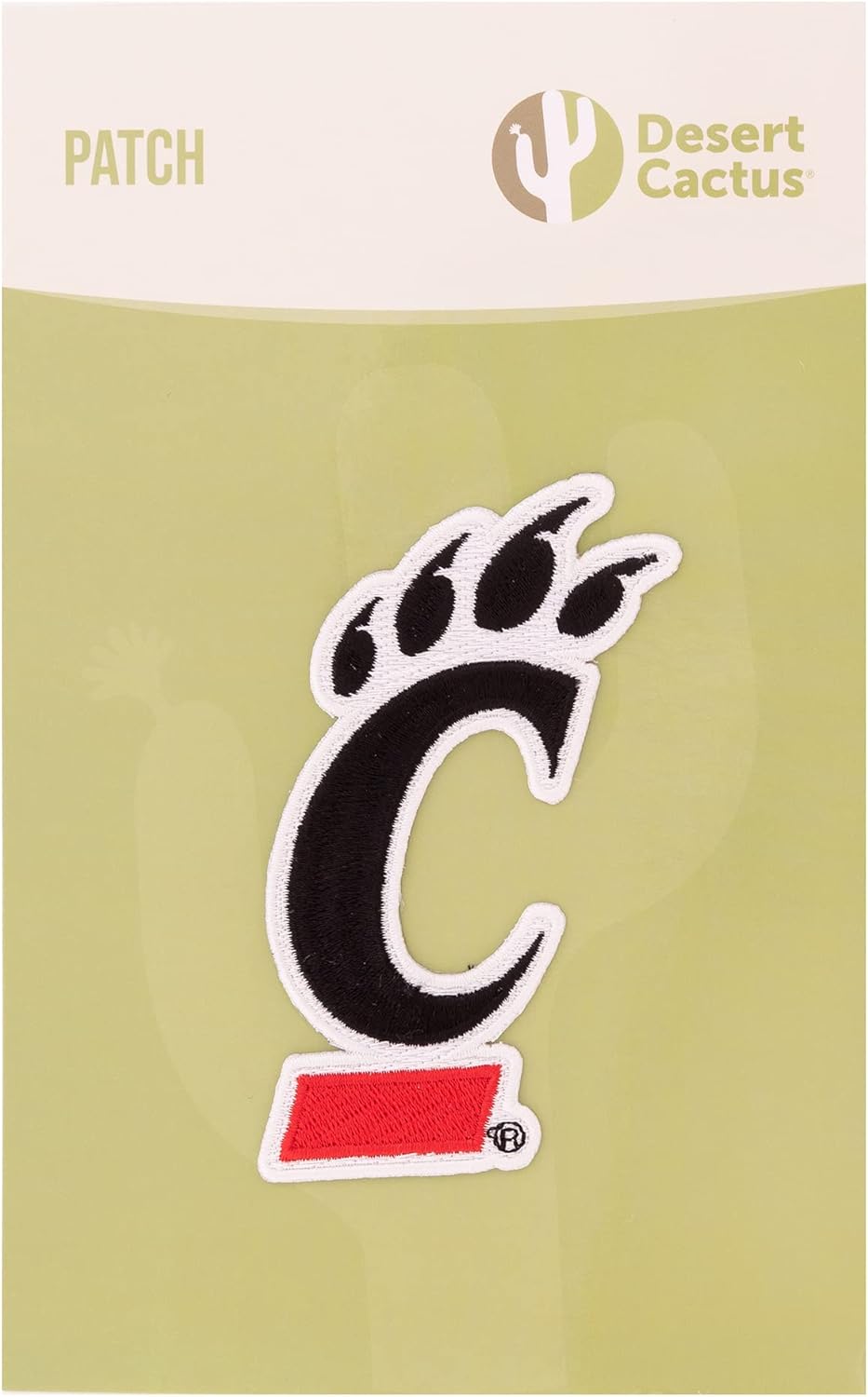 Desert Cactus University of Cincinnati Patch – Embroidered Iron On/Sew On Applique for Blazers, Jackets, Backpacks, Bags, Hats & Tactical Gear – Cincinnati Bearcats (Patch - Design A) (Pack of 2)