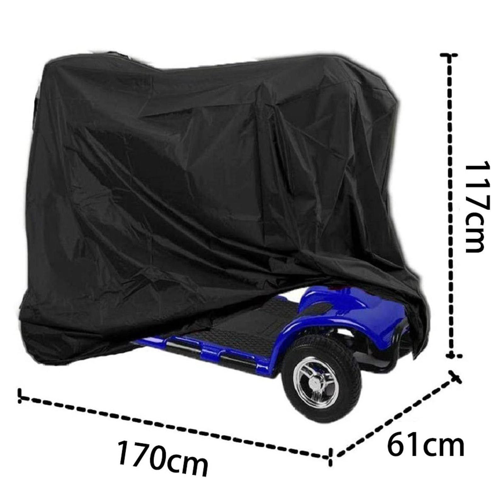 Pokrowiec Na Skuter Mobilny Wodoodporny, Wytrzymały Pokrowiec Na Wózek Inwalidzki Do Przechowywania Skutera Na Zewnątrz(Size:170 * 61 * 117cm)