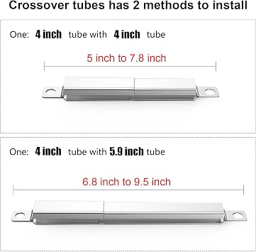 Hisencn Universal 304 Stainless Steel Carryover Tube for Charbroil Grills