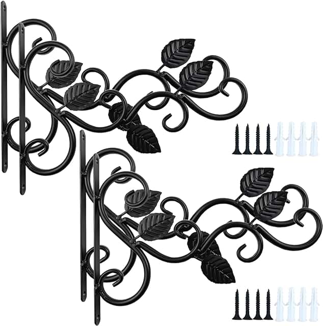 NSBELL 4PCS Plants Hangers Outdoor Indoor Decor, Wall Hooks for Hanging ...
