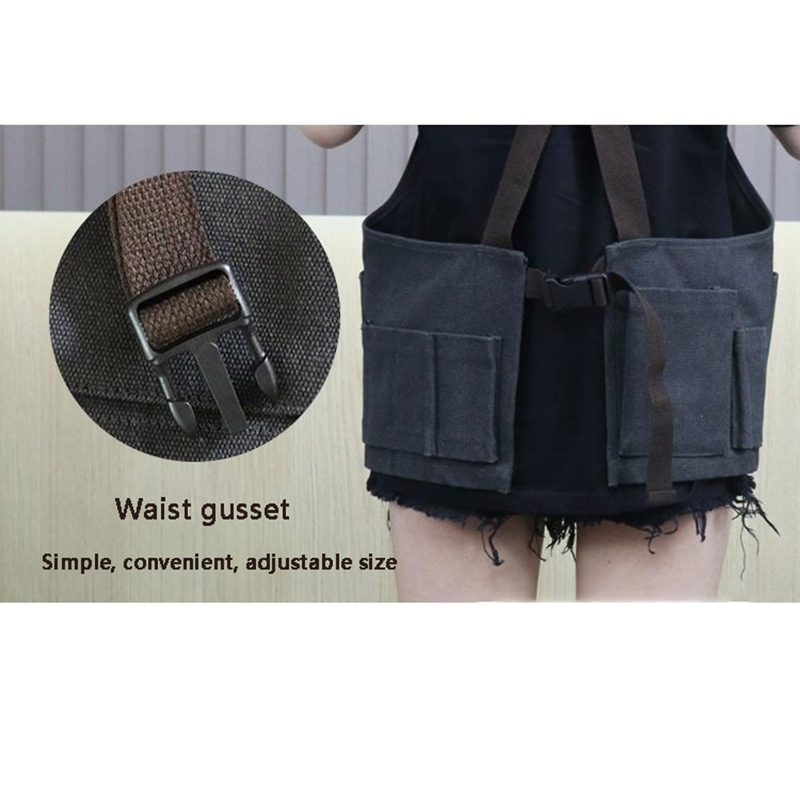 Grembiule da giardino per esterni,grembiule da carpentiere,grembiule da lavoro in tela spessa impermeabile e rimovibile,grembiule regolabile con tasche per uomini e donne per giardinaggio in ceramica