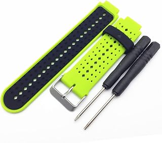 HAODEE Pulseira de relógio de silicone macio de substituição para Garmin Forerunner 220/230/235/620/630 pulseira de relógio com ferramentas
