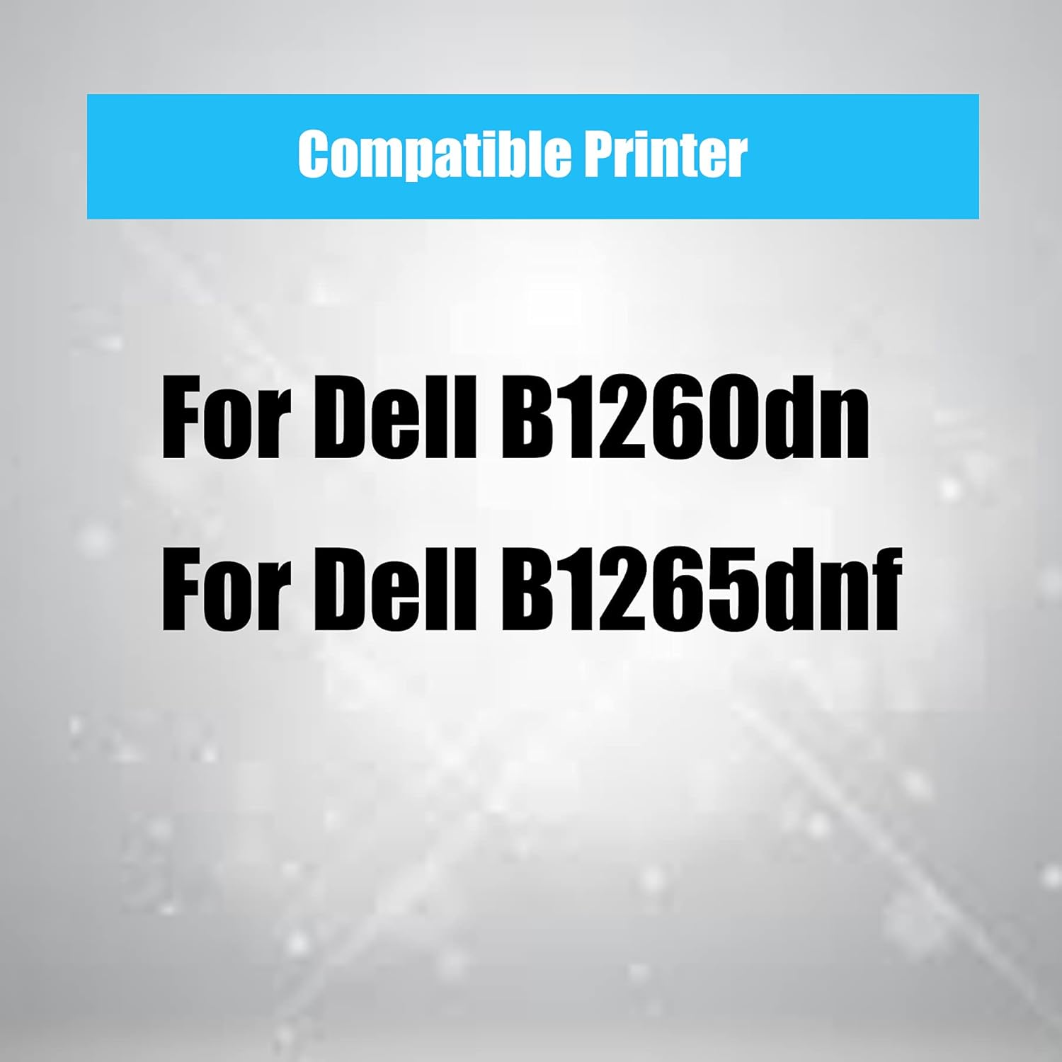 Dell (Set of 3) 4Benefit Compatible Replacement 1260 B1260 B1260dn Toner Cartridge B1260 1260dn 3xToner for Used in B1260dn B1260 B1265dn B1265dnf B1265dfw Laser Printer