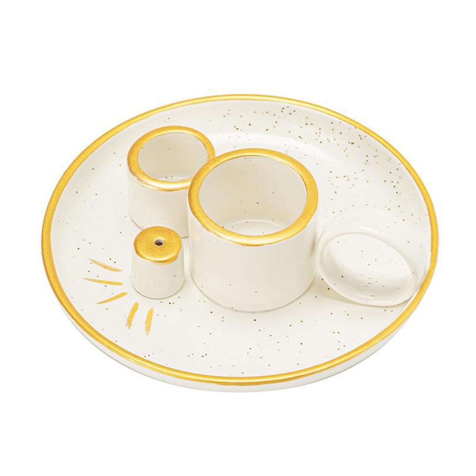 Ceramics Ashes Catchers Incenses Burners Tray Set for Incenses Stics Cones Sages for Meditations Space Decoration Santo Wood Ashes Catchers Tray