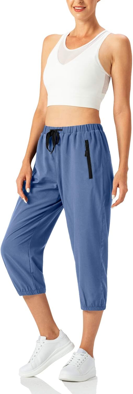 Women's Hiking Cargo Pants Lightweight Water Resistant Capris Outdoor Fishing Pants UPF 50 Zipper Pockets : Clothing, Shoes & Jewelry