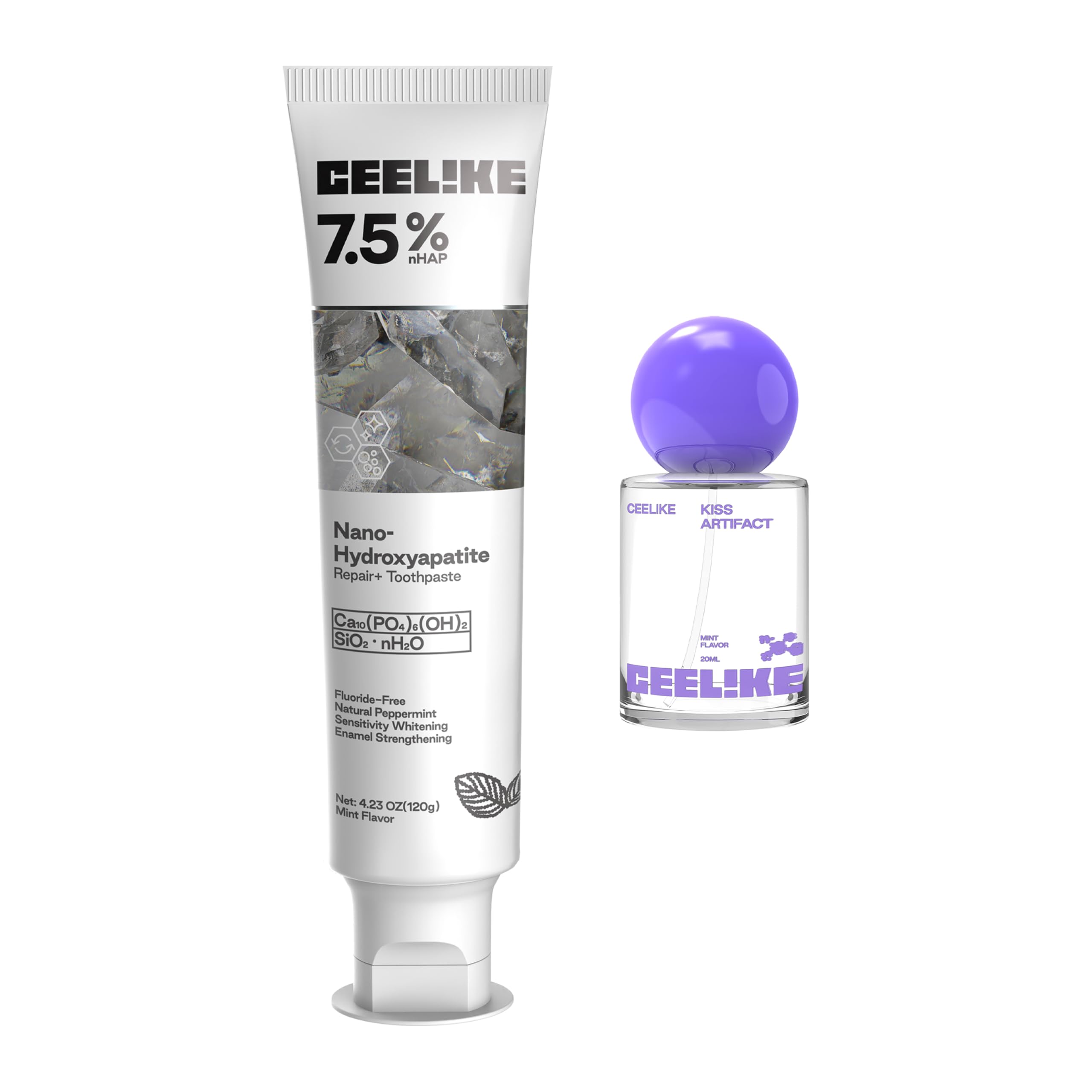 Amazon.com: CEELIKE Hydroxyapatite Toothpaste & Oral Spray Bundle