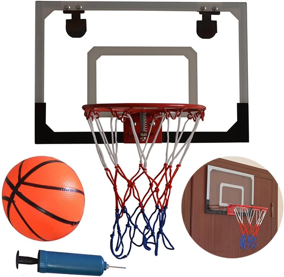 LC Adjustable Height Basketball Hoop Backboard Rim System with 5" Basketball & Pump : Sports & Outdoors