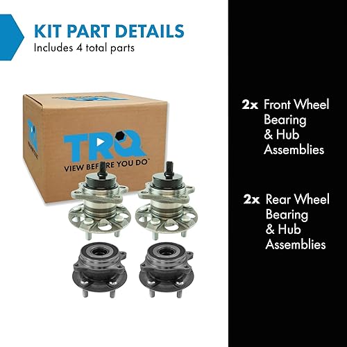 Vista 759 de TRQ Juego de 2 rodamientos y bujes de rueda trasera izquierda y derecha compatible con Ford Expedition 2007-2010 Lincoln Navigator 2007-2010