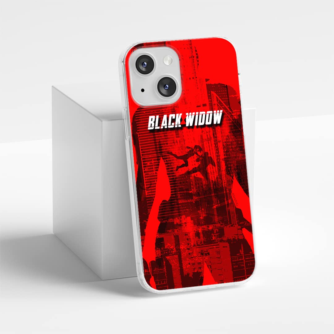 Ert Group custodia per cellulare per Iphone 13 originale e con licenza ufficiale Marvel, modello Black Widow 007 adattato in modo ottimale alla forma dello smartphone, custodia in TPU