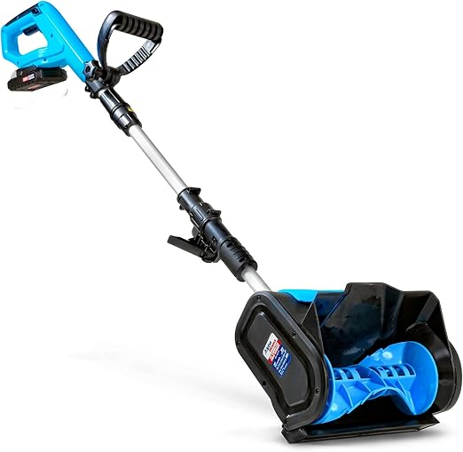 Cordless Snow Shovel, 20V 2Ah DC Electric Snow Thrower - Removable Battery, Lightweight Design, 10"x5" Clearing Path, 25 ft Throwing Distance, 300 lbs/Min Capacity (2024)