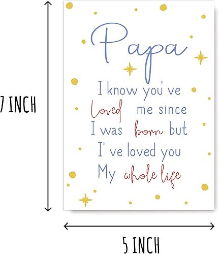 Miniatura 2 de EruditeGifts Papa I Know You've Loved Me Since - Tarjeta de cumpleaños para papá - Tarjeta del día del papá - Bonita tarjeta de cumpleaños para papá