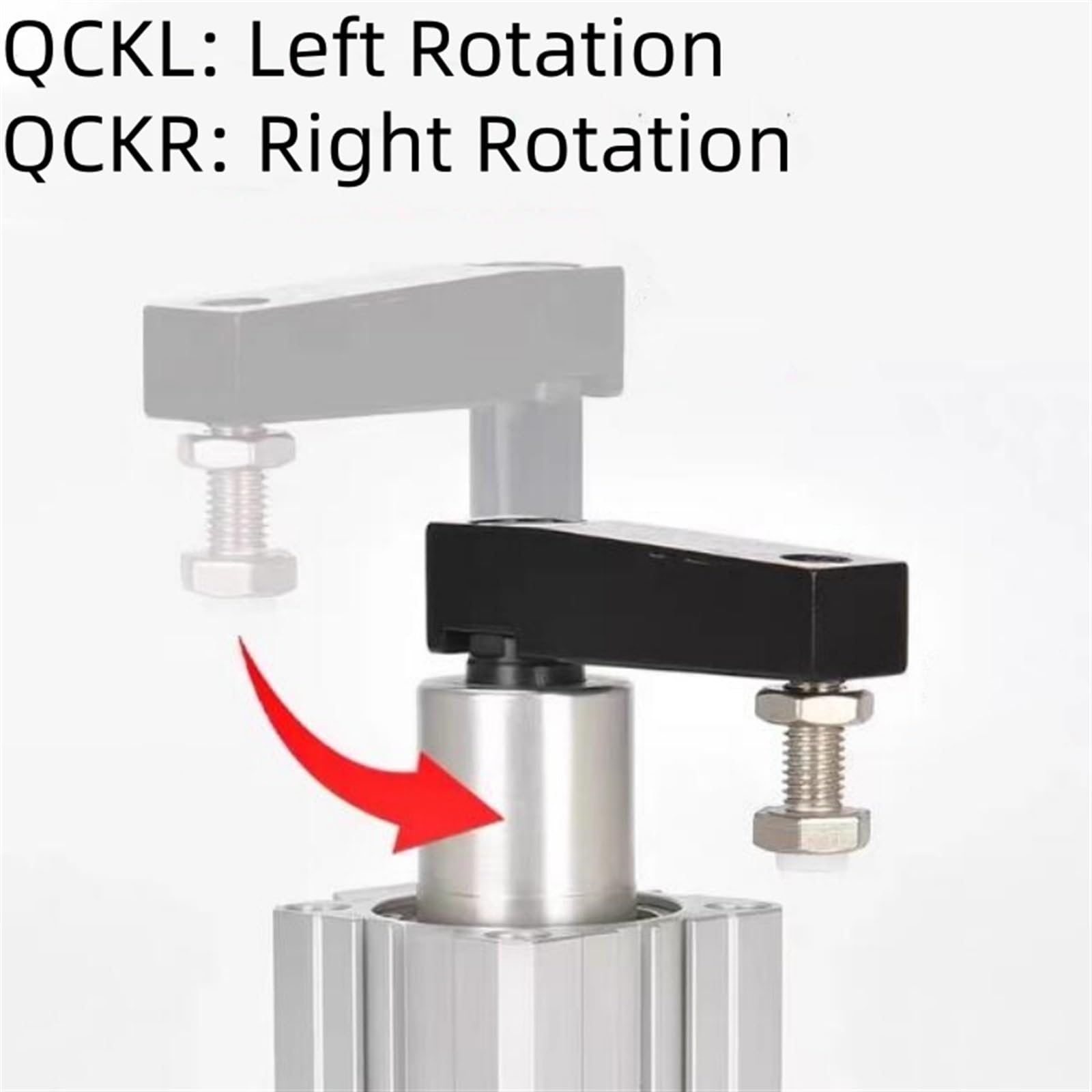 WUZDPRCJ 1PC Rotary Clamping Cylinder QCKL12x10SM/QCKL12x20SM/QCKR12x10SM/QCKR12x20SM Pneumatic Cylinder(QCKL20x30SM)