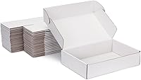 Vista 24 de Cajas de envío pequeñas de 9 x 6 x 2 pulgadas (paquete de 25) – Cajas de cartón corrugado blancas resistentes para pequeñas empresas, comercio