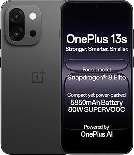 OnePlus 13s | Snapdragon® 8 Elite | Smarter with OnePlus AI | Lifetime Display Warranty | 12GB+512GB | Black Velvet