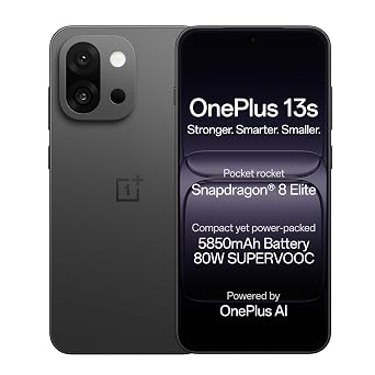 OnePlus 13s | Snapdragon® 8 Elite | Smarter with OnePlus AI | Lifetime Display Warranty | 12GB+256GB | Black Velvet