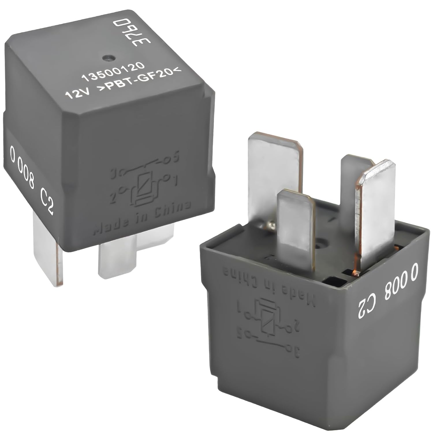 ​​13500120 Relay (Pack of 2) - 4 Pin 12V SPDT Automotive Relay OEM 15-51279 Compatible for Buick, Chevrolet, Cadillac, GMC Acadia (Fans, Accessories Control)​