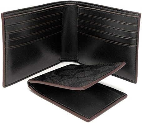 Coach Men's Coin Wallet No Size (Black/Black/Oxblood)