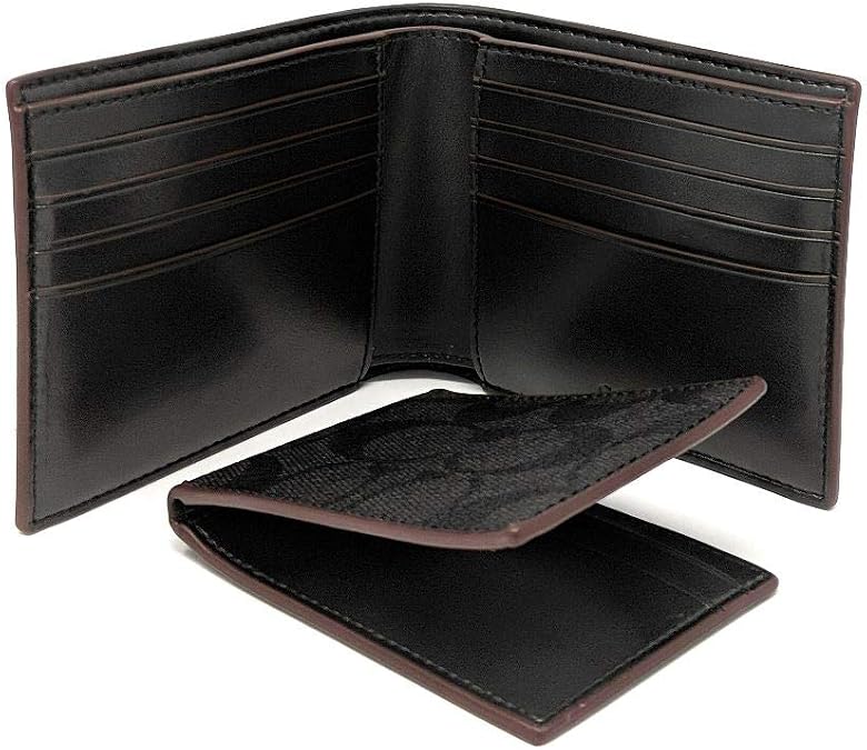 Coach Men's Coin Wallet No Size (Black/Black/Oxblood)