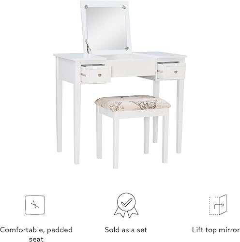 Miniatura 16 de Linon Juego de tocador blanco