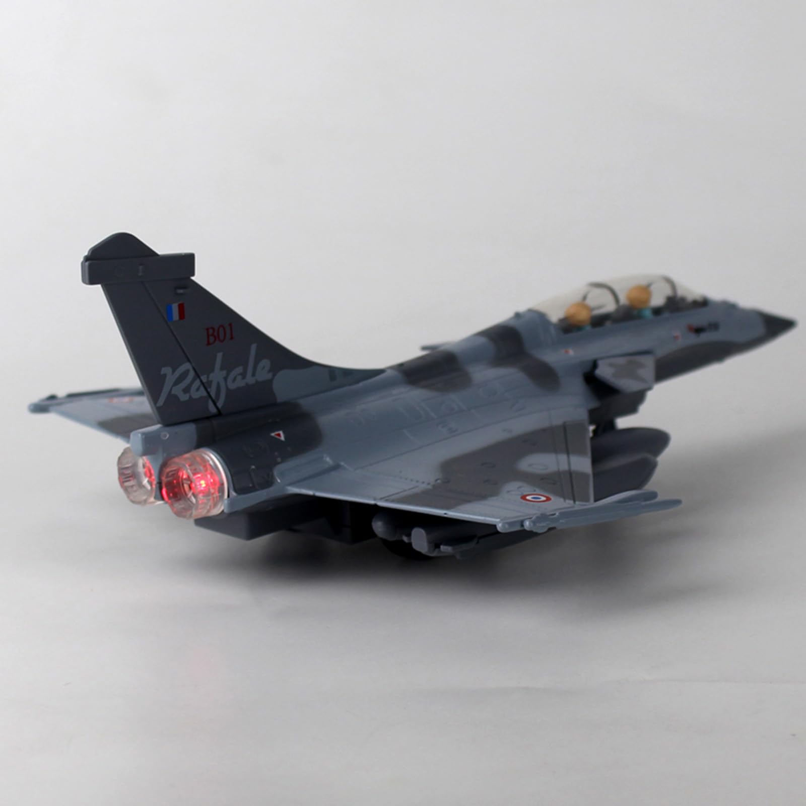 TECKEEN Modèle d'avion de Chasse Rafale B de la Force Aérienne en Camouflage en Alliage Modèle 1:100 Simulation d'Exposition Scientifique