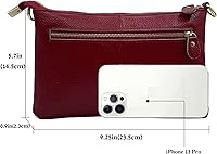 Vista 3 de Beurlike Cartera de cuero para mujer, bolso cruzado pequeño para teléfono