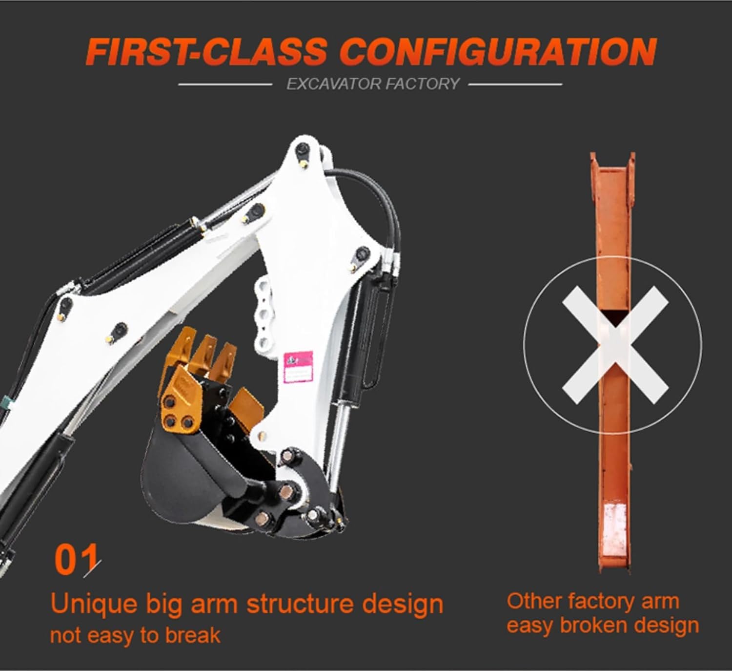 3.5 Ton Mini Excavator, Small Crawler Excavator with High-Efficiency Hydraulic System, Compact Digger for Septic Lines & Landscaping