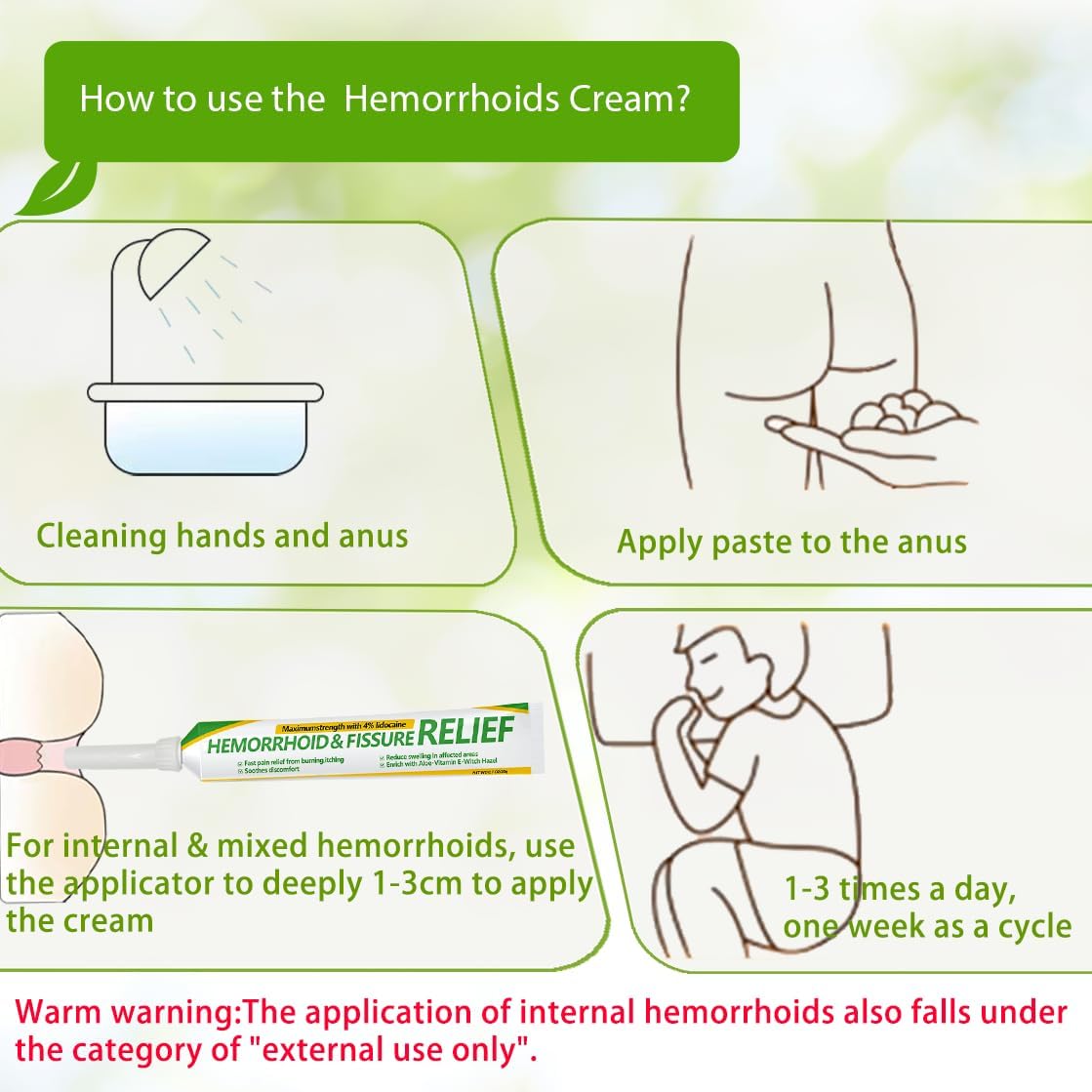 Hemorrhoid & Fissure Relief Ointment (20g*2 Tubes)– Maximum Strength Hemorrhoid Cream, Fast Itching Burning Swelling Relief, Herbs Fast Acting Ingredients. 1.42oz. - Image 6