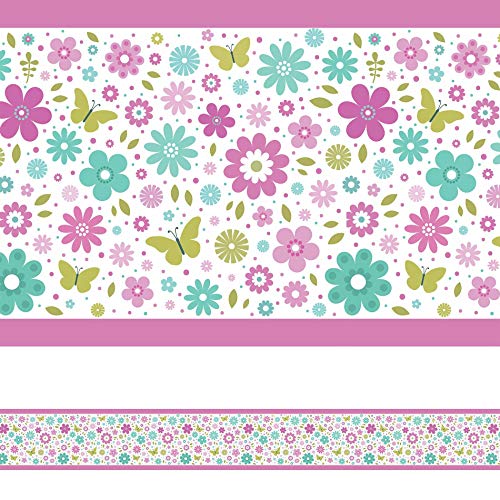 Faixa Decorativa Infantil Adesiva Borboletas 6m x 15cm