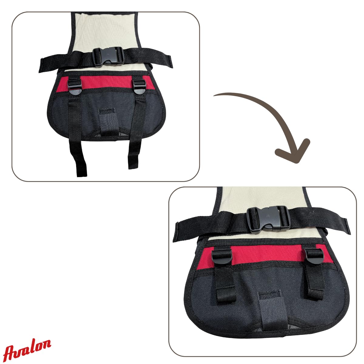 Harnais pour débroussailleuse de sac à dos. Harnais rembourré et ergonomique pour de longues journées de travail. Comprend des sangles pour l'ajustement au dos