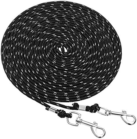 CHERPET Reflective Cat Leash - 26 ft Escape Proof Walking Lead Yard Long Leash, Durable Extender Leash Training Playing Outdoor for Puppy Kitten Rabbit Small Animals