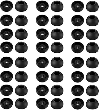 24 Pairs Silicone Replacement Earbud Ear Buds Tips Black