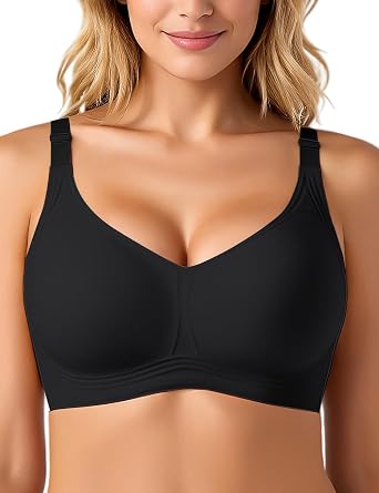 Jelly Wireless Bras for Women No Underwire Plus Size Full Coverage Bra