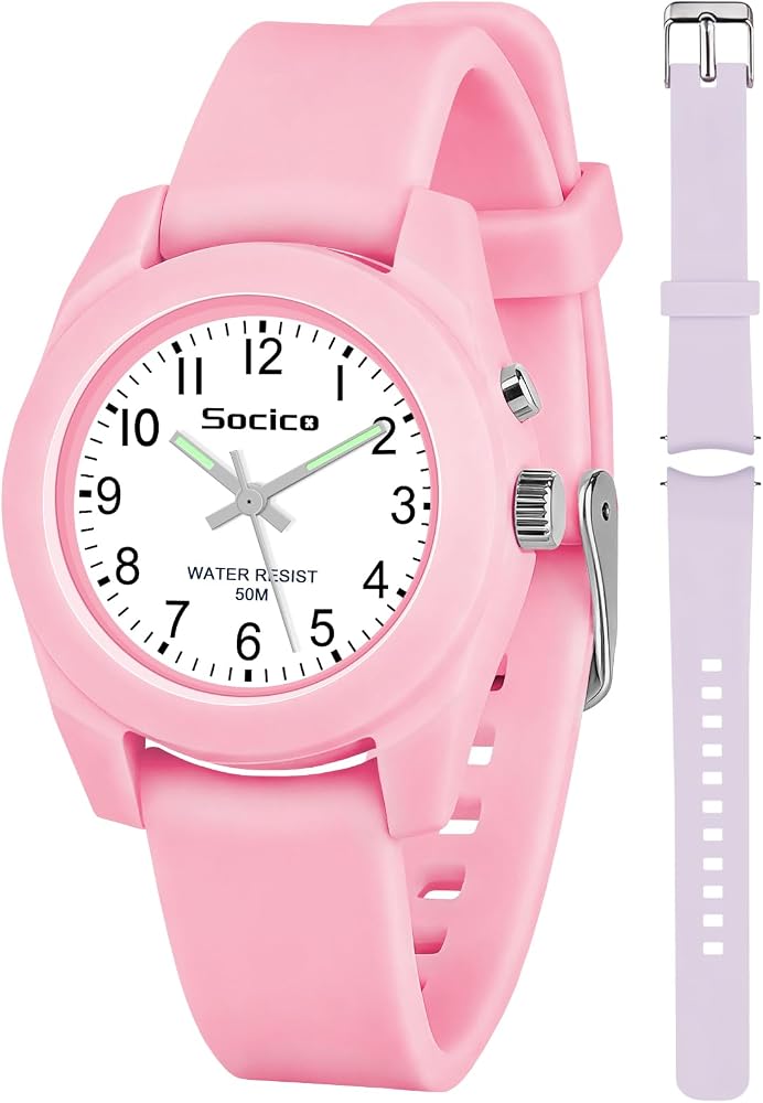 SOCICO Kids Analog Watch Waterproof Boys Girls Ages 8-12 Learning Gift — 사진 1