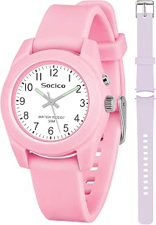 SOCICO Kids Analog Watch Waterproof Boys Girls Ages 8-12 Learning Gift